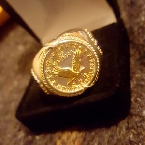 925 Solid Silver American Eagle Ring Size 10